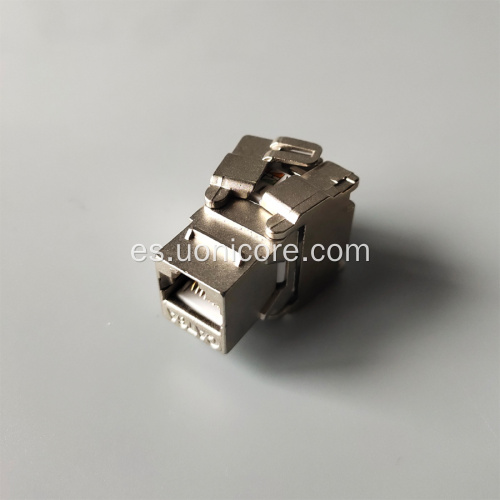 Conector trapezoidal STP 180 cat.6A compatible con doble Fluke